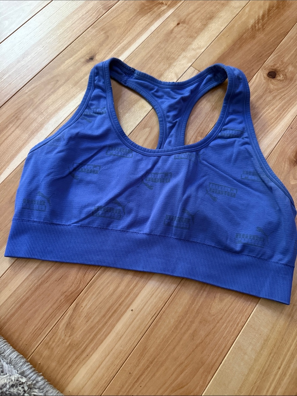 Women's Seamless Racerback Puma Sports Bra - Blue